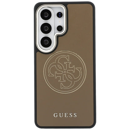 Ovitek MagSafe za Samsung Galaxy S26 Ultra S948, Guess, Perforated Logo, Rjava