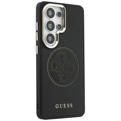 Ovitek MagSafe za Samsung Galaxy S26 Ultra S948, Guess, Perforated Logo, Črn