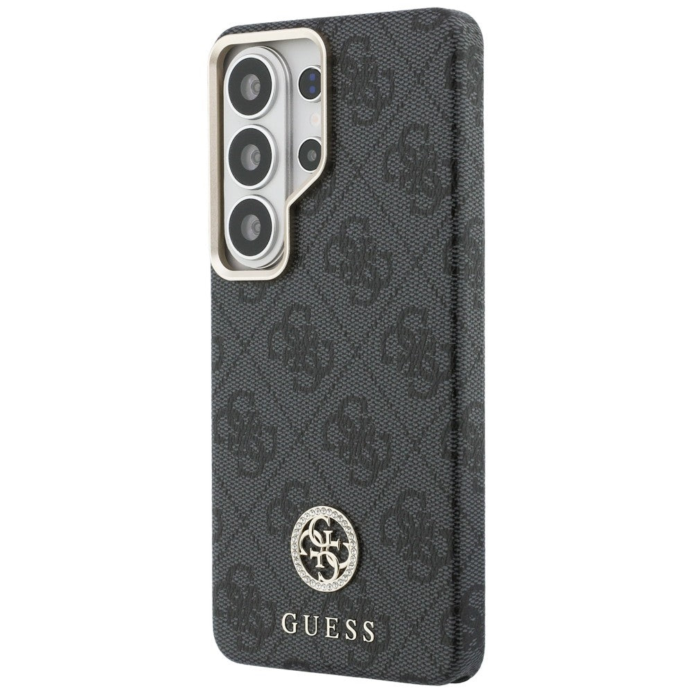 Ovitek MagSafe za Samsung Galaxy S26 Ultra S948, Guess, Strass Round Logo, črn