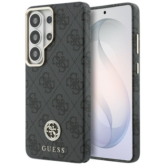 Ovitek MagSafe za Samsung Galaxy S26 Ultra S948, Guess, Strass Round Logo, črn