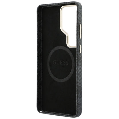 Ovitek MagSafe za Samsung Galaxy S26 Ultra S948, Guess, Strass Round Logo, črn