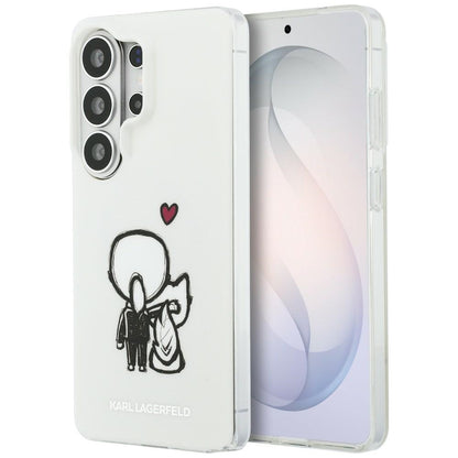 MagSafe ovitek za Samsung Galaxy S26 Ultra S948, Karl Lagerfeld, IML Karl & Choupette zadnji logotip, bel