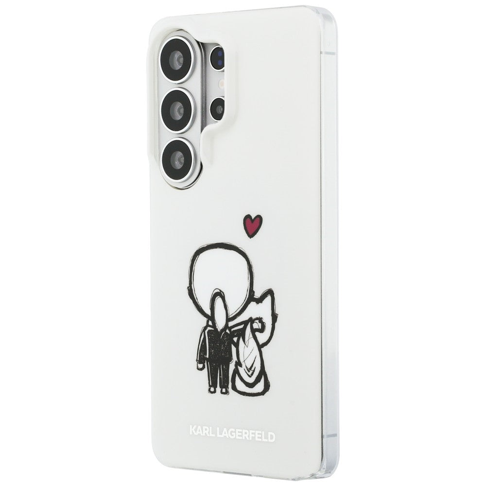 MagSafe ovitek za Samsung Galaxy S26 Ultra S948, Karl Lagerfeld, IML Karl & Choupette zadnji logotip, bel