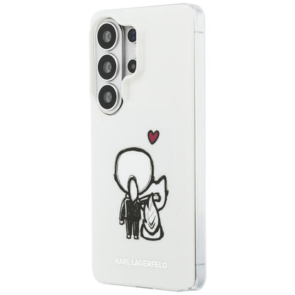 MagSafe ovitek za Samsung Galaxy S26 Ultra S948, Karl Lagerfeld, IML Karl & Choupette zadnji logotip, bel