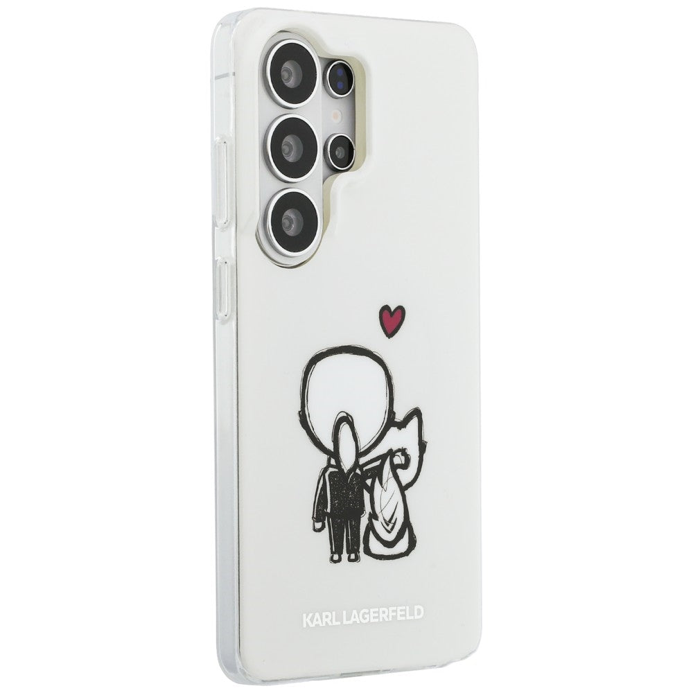 MagSafe ovitek za Samsung Galaxy S26 Ultra S948, Karl Lagerfeld, IML Karl & Choupette zadnji logotip, bel