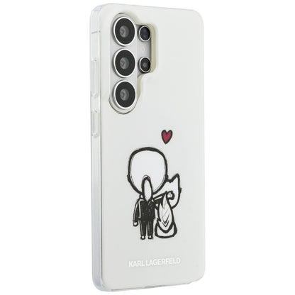 MagSafe ovitek za Samsung Galaxy S26 Ultra S948, Karl Lagerfeld, IML Karl & Choupette zadnji logotip, bel