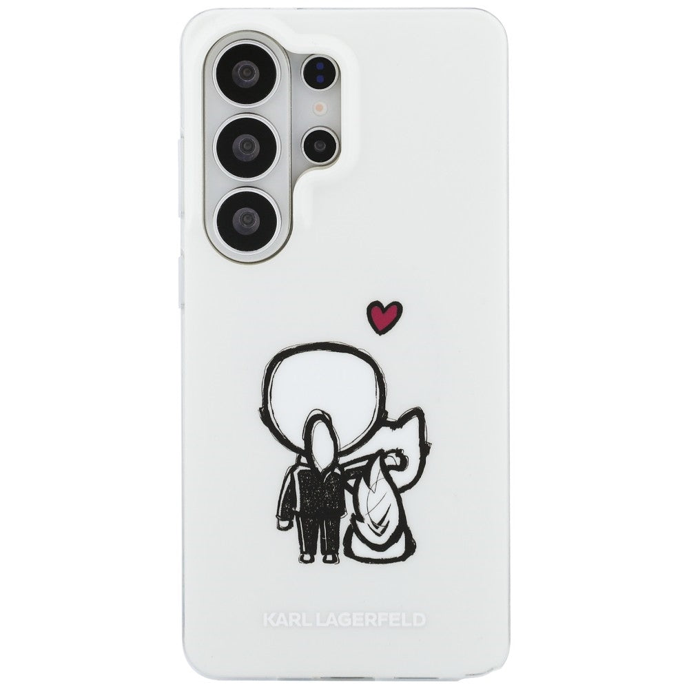 MagSafe ovitek za Samsung Galaxy S26 Ultra S948, Karl Lagerfeld, IML Karl & Choupette zadnji logotip, bel
