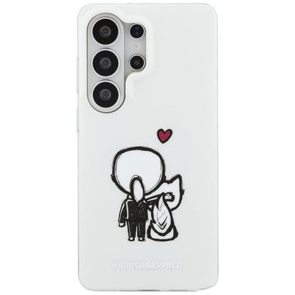 MagSafe ovitek za Samsung Galaxy S26 Ultra S948, Karl Lagerfeld, IML Karl & Choupette zadnji logotip, bel