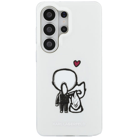 MagSafe ovitek za Samsung Galaxy S26 Ultra S948, Karl Lagerfeld, IML Karl & Choupette zadnji logotip, bel