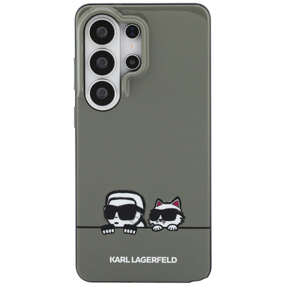 Ovitek MagSafe za Samsung Galaxy S26 Ultra S948, Karl Lagerfeld, IML Karl & Choupette Peekaboo Logo, črn