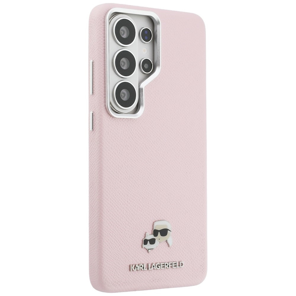 Ovitek MagSafe za Samsung Galaxy S26 Ultra S948, Karl Lagerfeld, Karl & Choupette Head's Pin, Roza