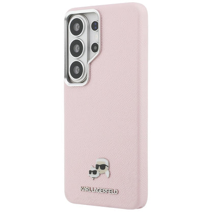 Ovitek MagSafe za Samsung Galaxy S26 Ultra S948, Karl Lagerfeld, Karl & Choupette Head's Pin, Roza