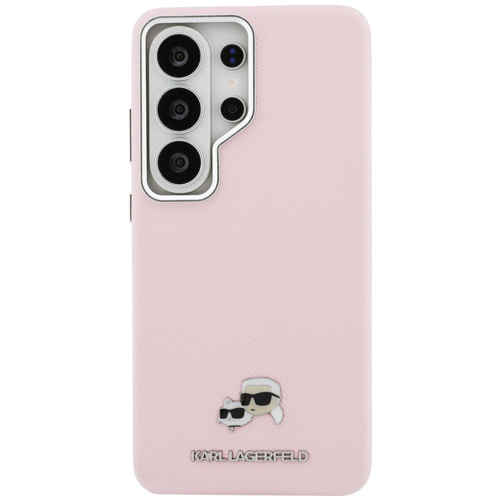 Ovitek MagSafe za Samsung Galaxy S26 Ultra S948, Karl Lagerfeld, Karl & Choupette Head's Pin, Roza