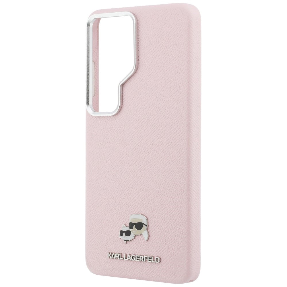 Ovitek MagSafe za Samsung Galaxy S26 Ultra S948, Karl Lagerfeld, Karl & Choupette Head's Pin, Roza