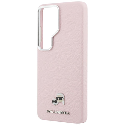 Ovitek MagSafe za Samsung Galaxy S26 Ultra S948, Karl Lagerfeld, Karl & Choupette Head's Pin, Roza
