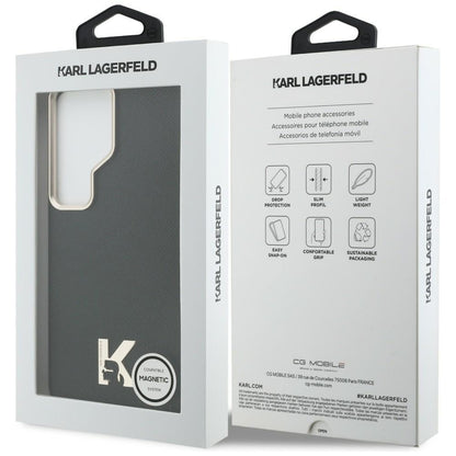 MagSafe ovitek za Samsung Galaxy S26 Ultra S948, Karl Lagerfeld, Karl Head Logo, črn