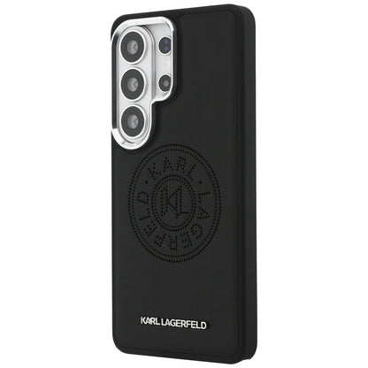 Ovitek MagSafe za Samsung Galaxy S26 Ultra S948, Karl Lagerfeld, Karl Round Point Logo, Črn