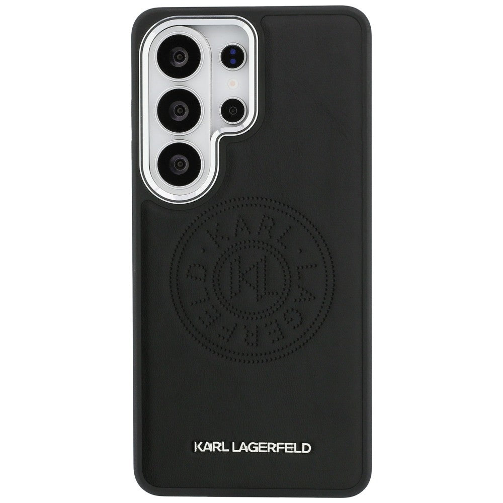 Ovitek MagSafe za Samsung Galaxy S26 Ultra S948, Karl Lagerfeld, Karl Round Point Logo, Črn