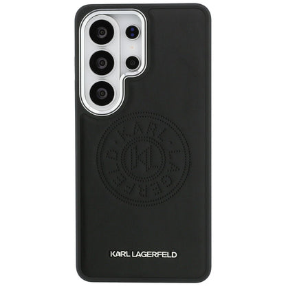 Ovitek MagSafe za Samsung Galaxy S26 Ultra S948, Karl Lagerfeld, Karl Round Point Logo, Črn