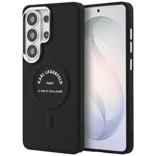 Ovitek MagSafe za Samsung Galaxy S26 Ultra S948, Karl Lagerfeld, Karl RSG Logo, Črn