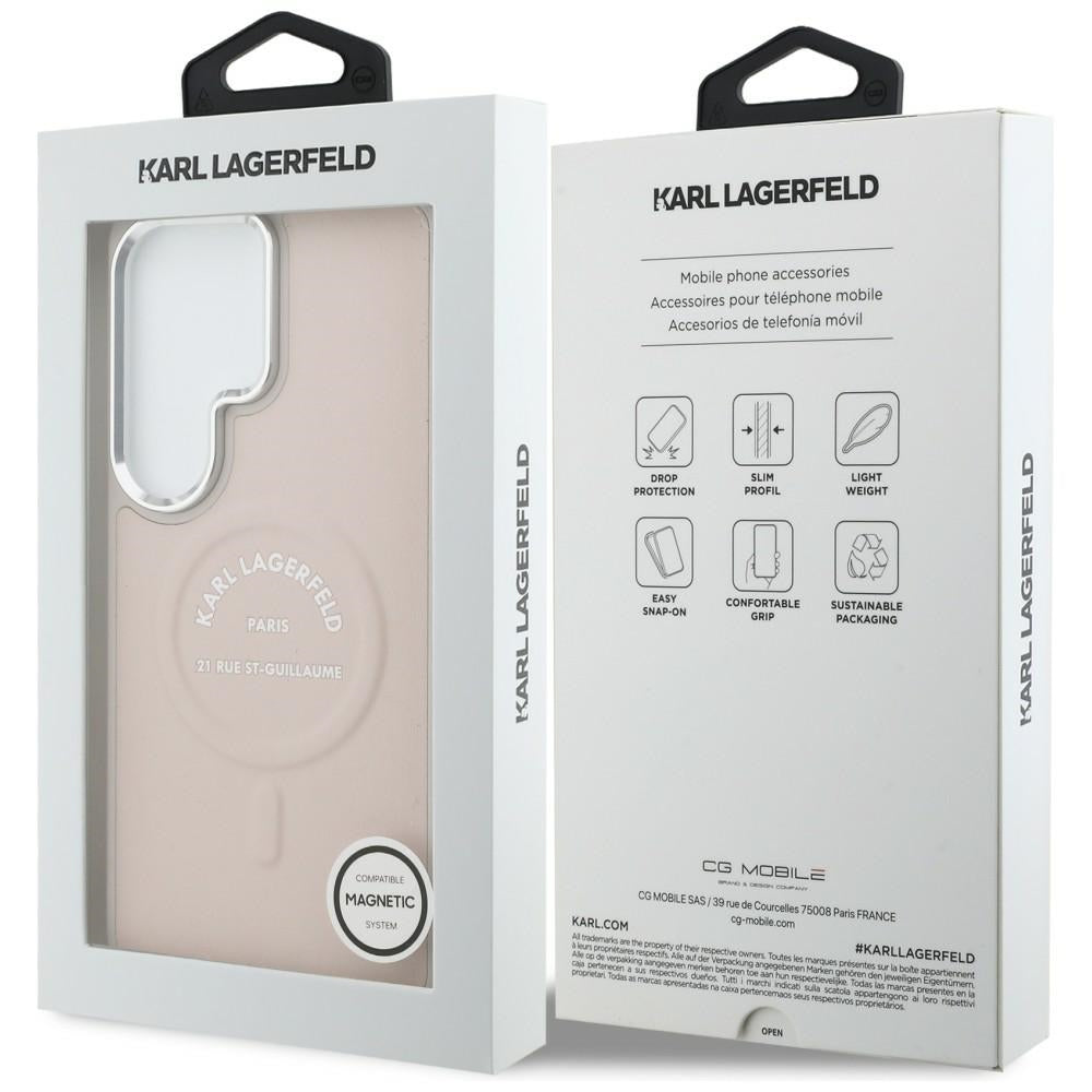 Ovitek MagSafe za Samsung Galaxy S26 Ultra S948, Karl Lagerfeld, Karl RSG Logo, Roza