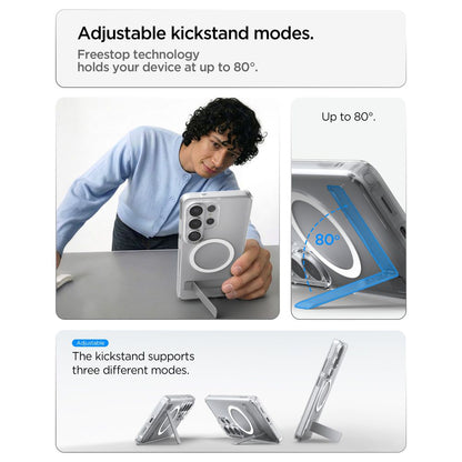 Ovitek MagSafe za Samsung Galaxy S26 Ultra S948, Spigen, Ultra Hybrid S, Prozorno Bel ACS11032