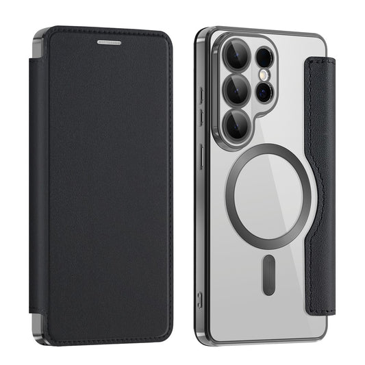 Ovitek MagSafe za Samsung Galaxy S26 Ultra, Techsuit, SmartMag Book, Črn