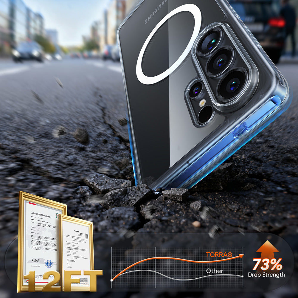 Ovitek MagSafe za Samsung Galaxy S26 Ultra, Torras, Guardian, Prozoren