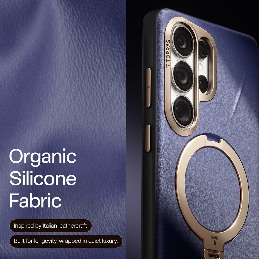 Ovitek MagSafe za Samsung Galaxy S26 Ultra, Torras, QPRO Leather, Vijolična