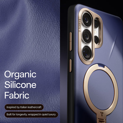 Ovitek MagSafe za Samsung Galaxy S26 Ultra, Torras, QPRO Leather, Vijolična