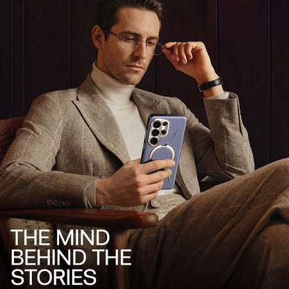 Ovitek MagSafe za Samsung Galaxy S26 Ultra, Torras, QPRO Leather, Vijolična