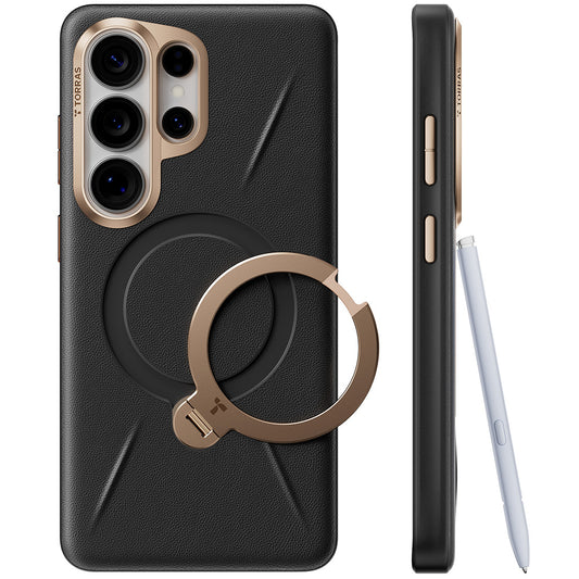 MagSafe Case for Samsung Galaxy S26 Ultra, Torras, QPRO Leather, Black