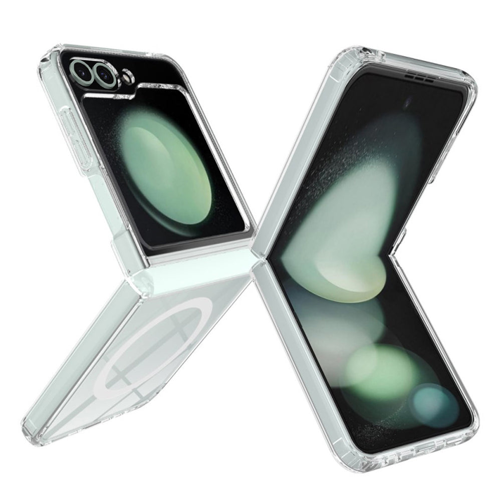 Ovitek MagSafe za Samsung Galaxy Z Flip7 FE F761 / Z Flip6 F741, Techsuit, Pro, Prozoren