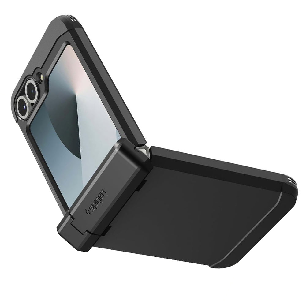 Ovitek MagSafe za Samsung Galaxy Z Flip7 FE F761 / Z Flip6 F741, Spigen, Tough Armor Pro, Črn ACS09807