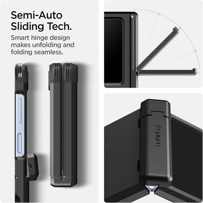 Ovitek MagSafe za Samsung Galaxy Z Flip7 FE F761 / Z Flip6 F741, Spigen, Tough Armor Pro, Črn ACS09807