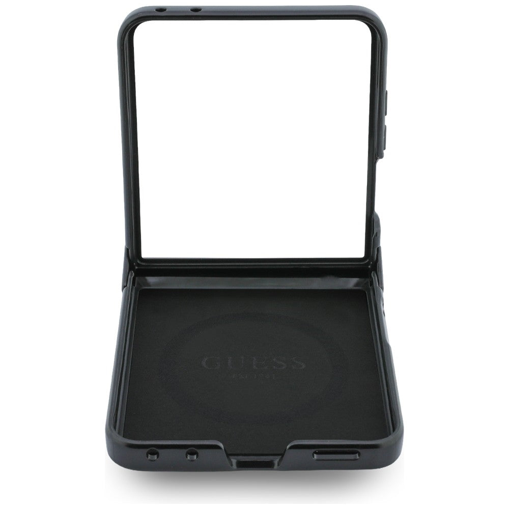 MagSafe ovitek za Samsung Galaxy Z Flip8 F776, Guess, 4G Leather Classic, rjav