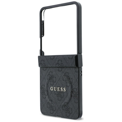 MagSafe ovitek za Samsung Galaxy Z Flip8 F776, Guess, 4G Leather Classic, Črn