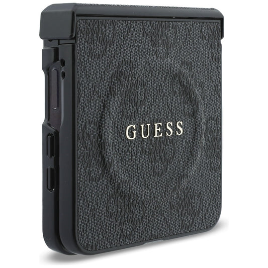 MagSafe ovitek za Samsung Galaxy Z Flip8 F776, Guess, 4G Leather Classic, Črn