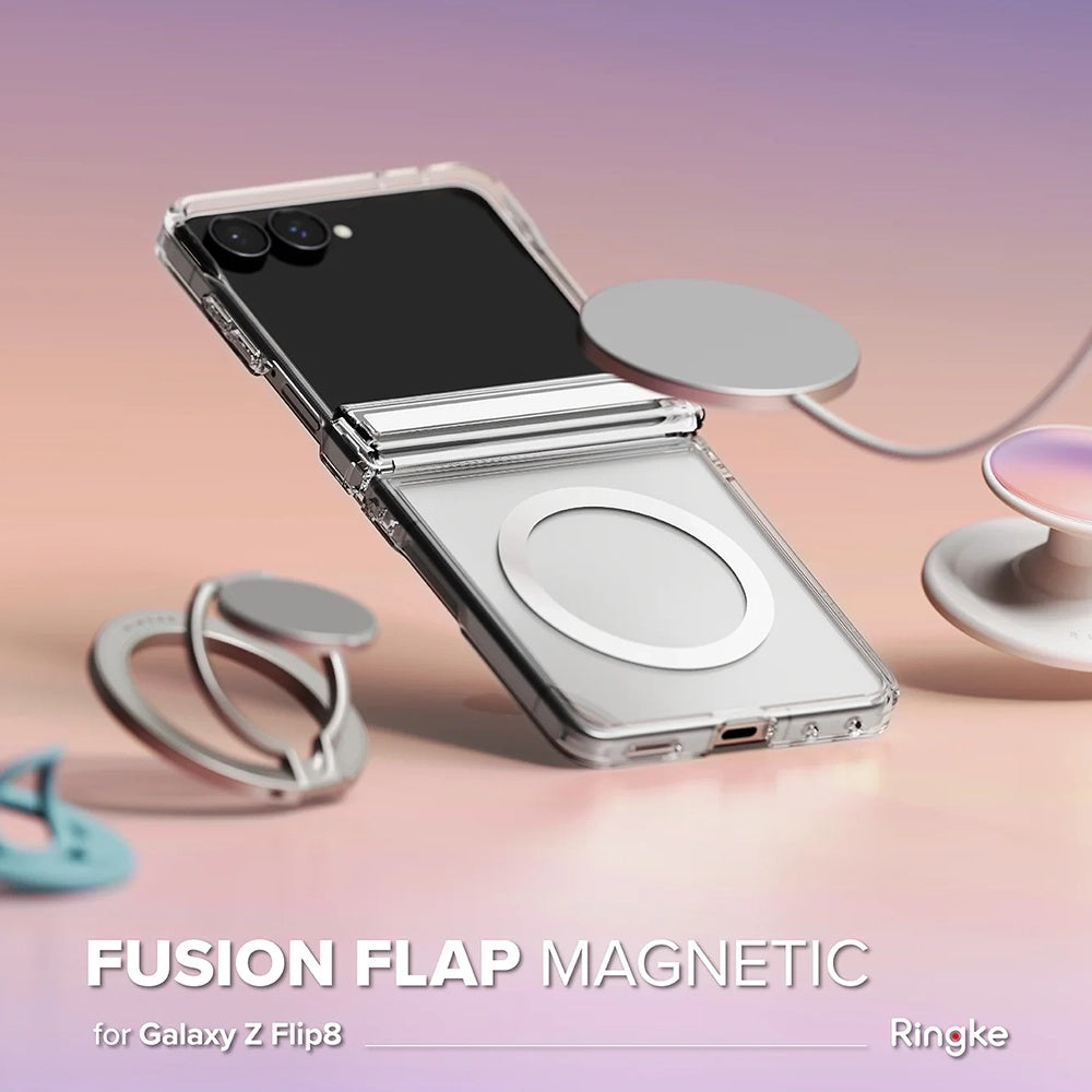 MagSafe ovitek za Samsung Galaxy Z Flip8 F776, Ringke, Fusion Flap, Prozoren