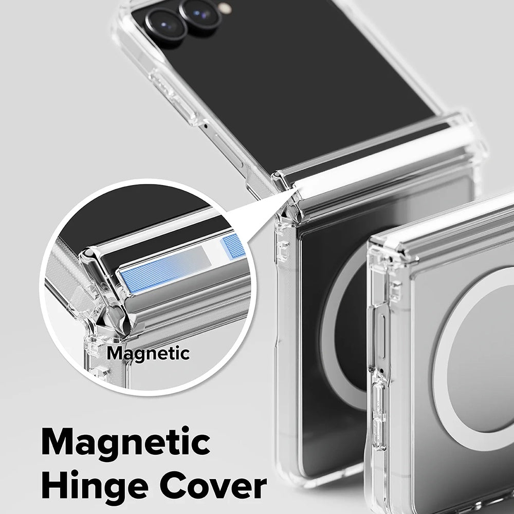 MagSafe ovitek za Samsung Galaxy Z Flip8 F776, Ringke, Fusion Flap, Prozoren