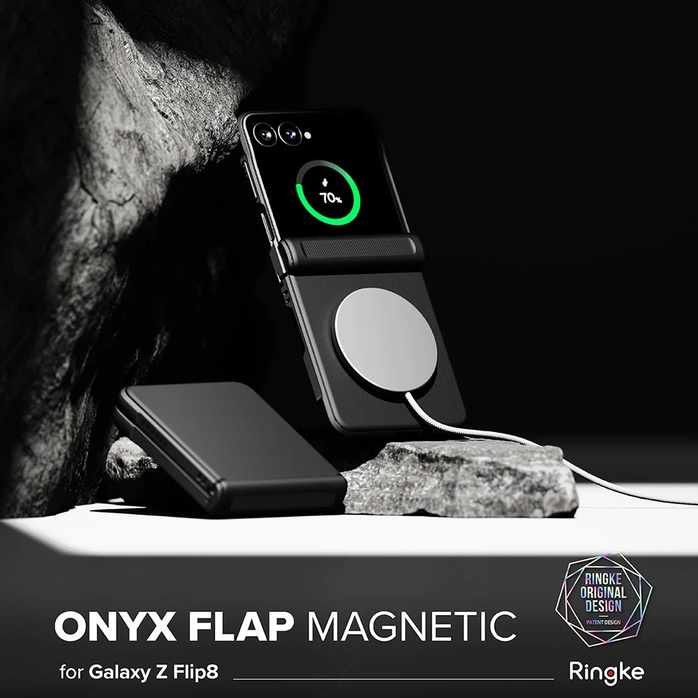 MagSafe ovitek za Samsung Galaxy Z Flip8 F776, Ringke, Onyx Flap, Črn