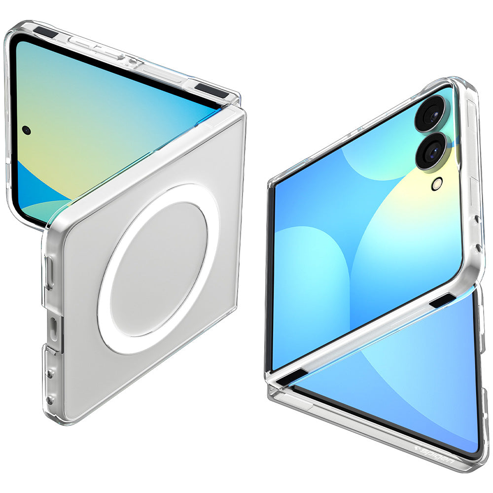MagSafe ovitek za Samsung Galaxy Z Flip8 F776, Spigen, Air Skin, prozoren bel ACS11521