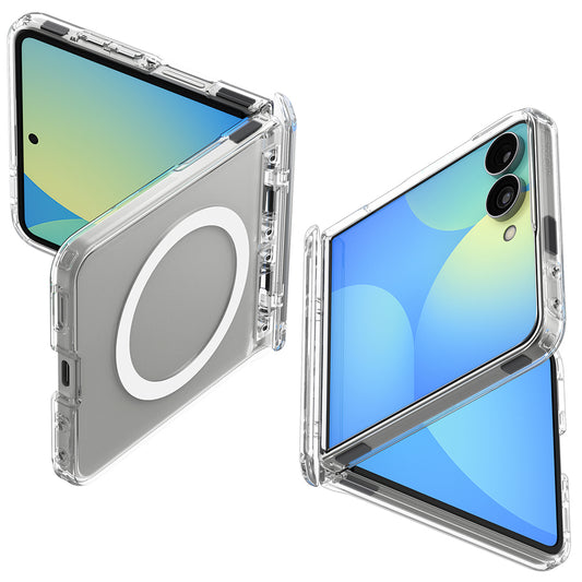 MagSafe ovitek za Samsung Galaxy Z Flip8 F776, Spigen, Ultra Hybrid Pro, prozoren bel ACS11524