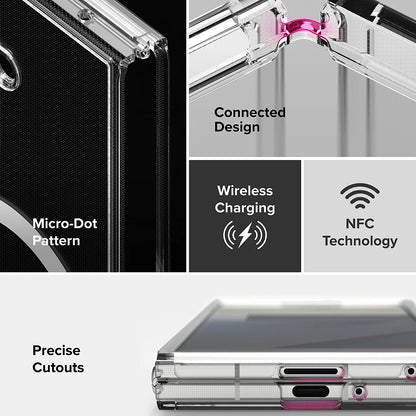 Ovitek MagSafe za Samsung Galaxy Z Fold7 F966, Ringke, Fusion, Prozoren