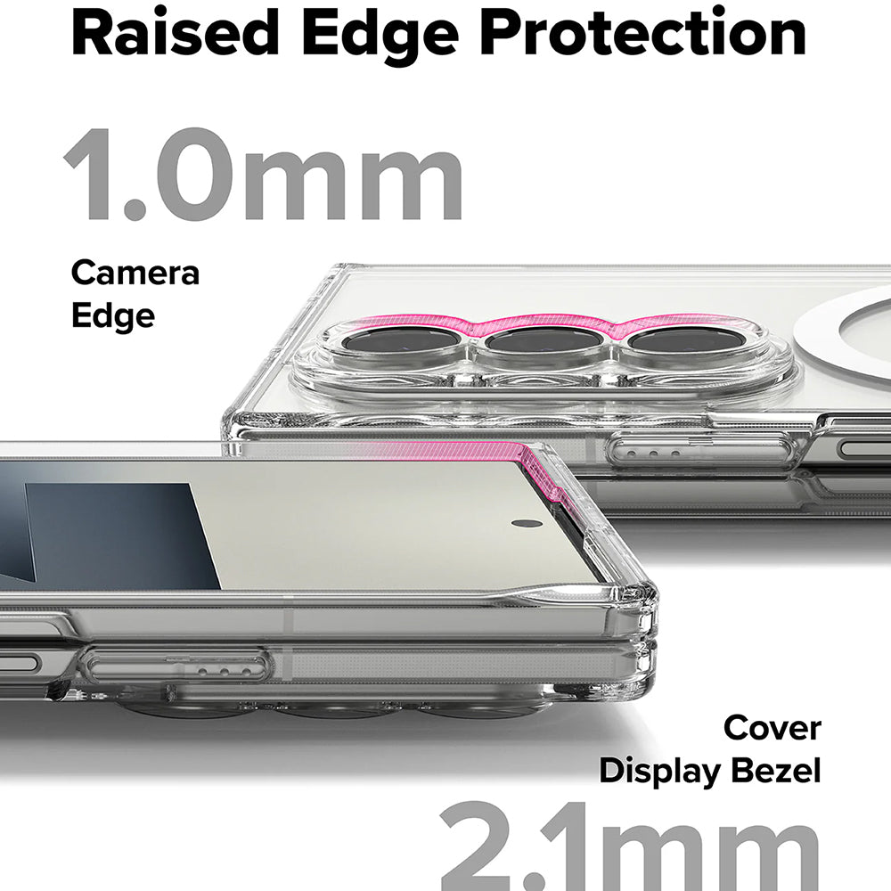 Ovitek MagSafe za Samsung Galaxy Z Fold7 F966, Ringke, Fusion, Prozoren