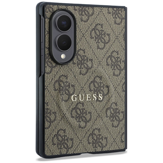 Ovitek MagSafe za Samsung Galaxy Z Fold8 F971, Guess, 4G Leather Classic, rjav