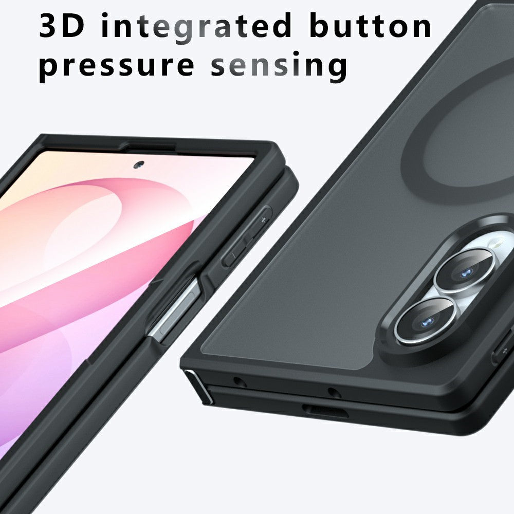 MagSafe ovitek za Samsung Galaxy Z Fold8 F971, Techsuit, PureFrost, Črna satenasta
