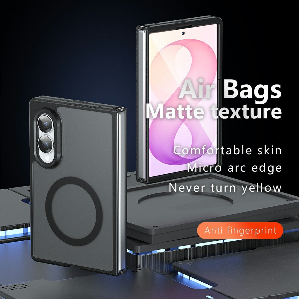 MagSafe ovitek za Samsung Galaxy Z Fold8 F971, Techsuit, PureFrost, Črna satenasta