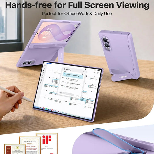 MagSafe ovitek za Samsung Galaxy Z Fold8 F971, Torras, Ostand L1 Guardian, Svetlo vijoličen