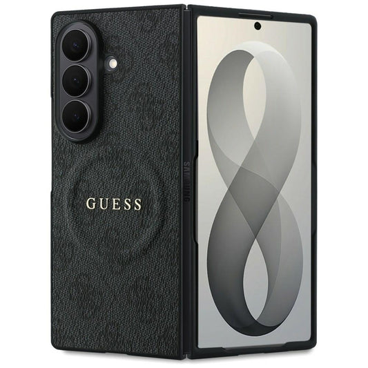 MagSafe ovitek za Samsung Galaxy Z Fold8 Ultra F976, Guess, 4G Leather Classic, Črn
